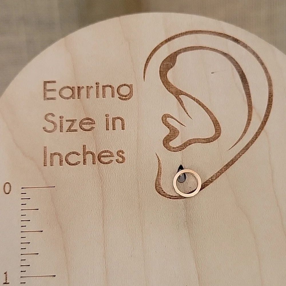 HOLLOW CIRCLE STUD EARRINGS, Choice of Color